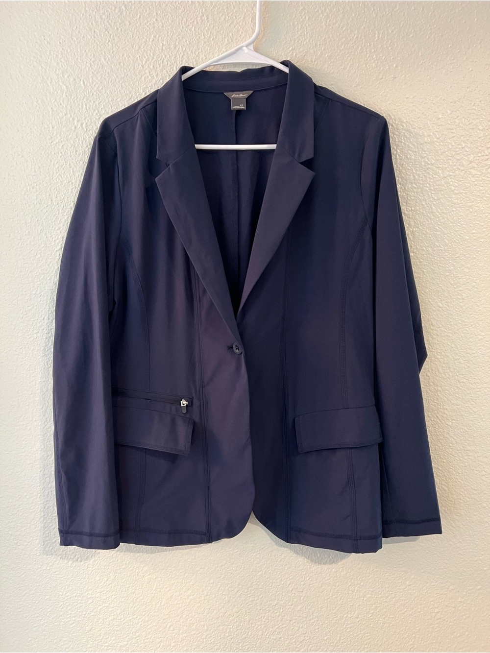 Eddie Bauer Dark Navy Single-Button Blazer